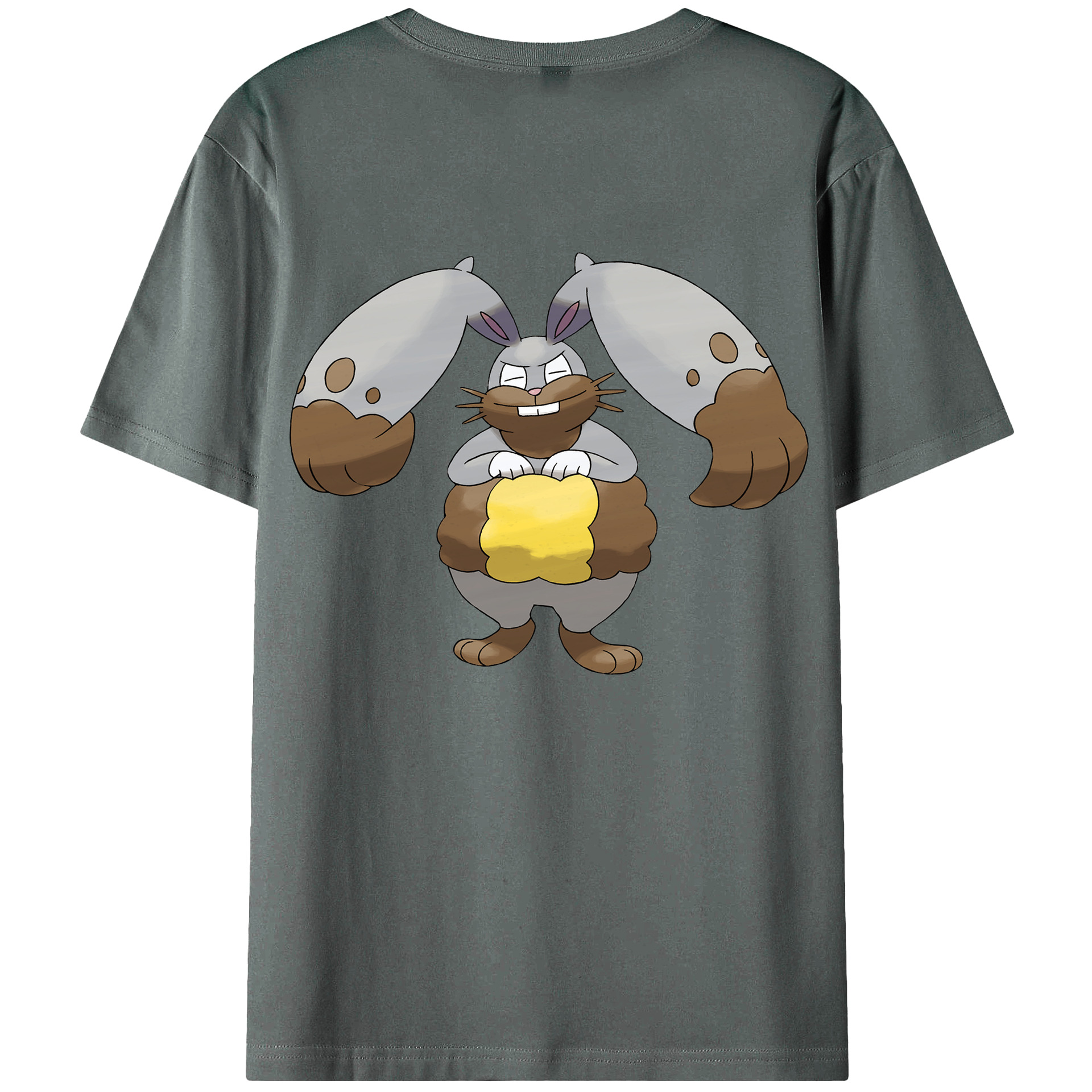 （画像用） ポケットモンスター Pokémon 綿100％ メンズ半袖Tシャツ（バックプリント） 通気性